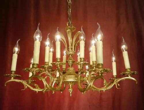 Antique chandelier gold - antique,