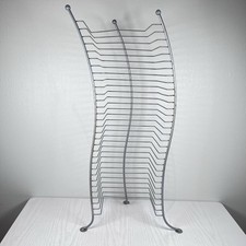 Metal DVD rack Holds 30 DVDs/Games/bluray Media Shelf Wire Retro Y2K (Has Rust)