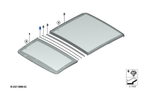 Genuine bmw sunroof seal - bmw,