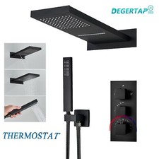Thermostatic Shower Mixer Rain Waterfall Taps Concealed Shower Set Wall Mounted