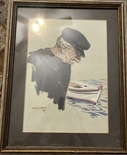 Mykonos Print Vintage Fishing