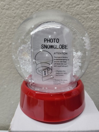 Mini plastic photo snow globe - mini,