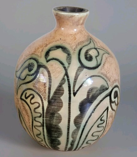 Stoneware pottery art vase - pottery,