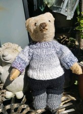 hand knitted teddy bear