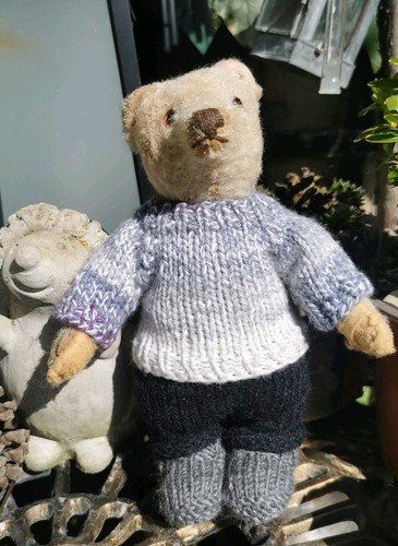 Hand knitted teddy bear - teddy,