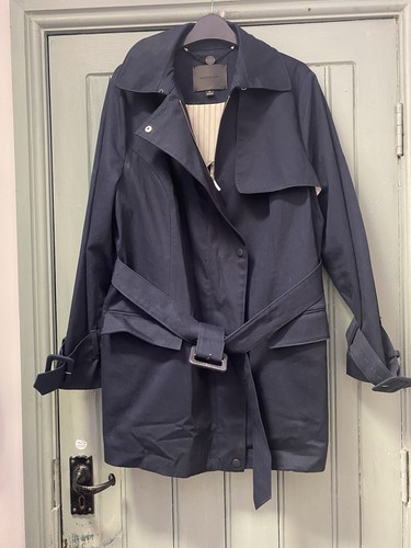 Ladies navy coat zip - coat, &