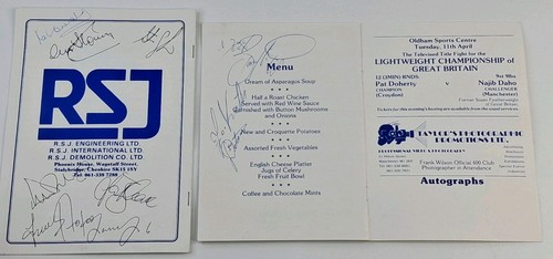 Boxing club dinner event - event, menu