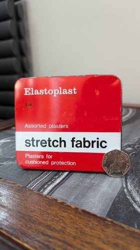 Vintage elastoplast tin red - elastoplast,