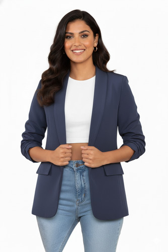 Women ruched sleeve - ruched, fully