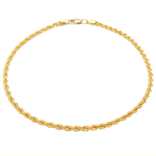 22ct gold rope - gold, bracelet