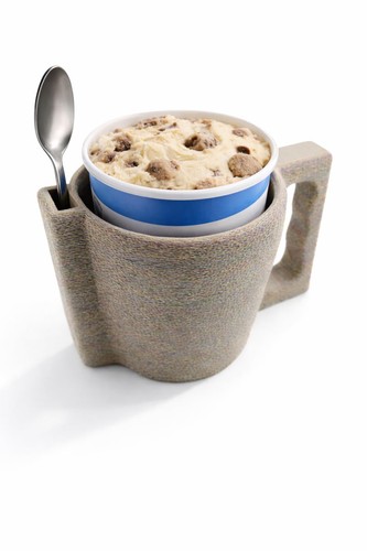 Ice cream pint holder with - ice,