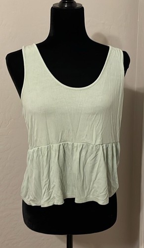 Mint green stretch ribbed - green,