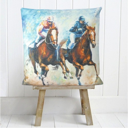 Horse racing cushion cover - cushion,