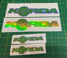 Korda Fishing Stickers Decals Holographic x 4