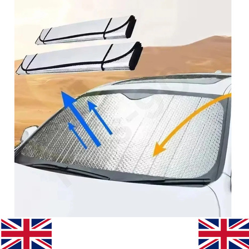 Front car windscreen - front, sun
