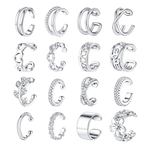 16pcs ear cuffs for women - cuffs, non