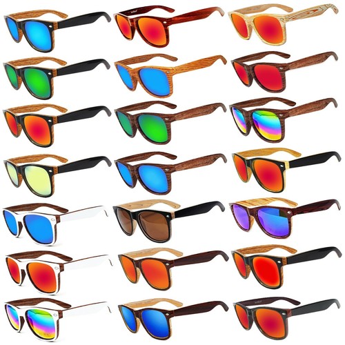 Sunglasses two tone wood grain