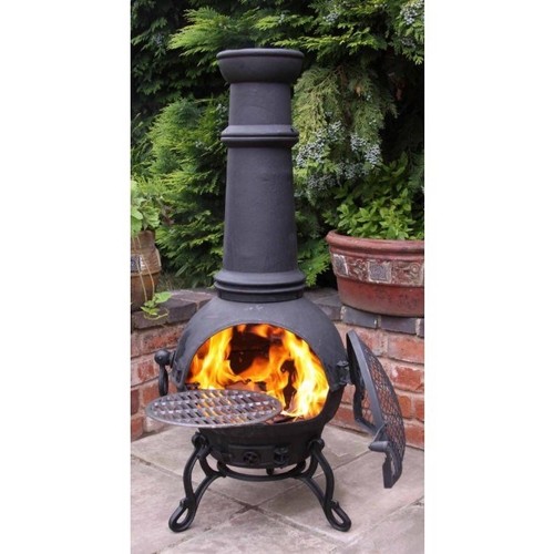Cast iron chiminea - cast, patio