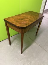 Antique Georgian Mahogany Fold Over Tea Table 