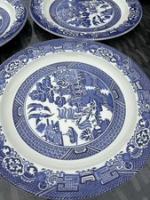 X5 Vintage Wood & Sons Woods Ware "Willow" Plate - 25.5cm diameter