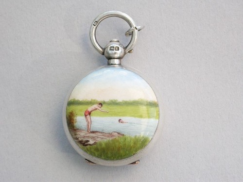 Victorian silver enamel - &,