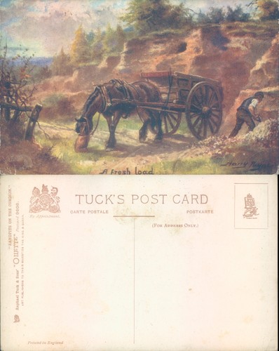 Horse drawn cart and - , worker