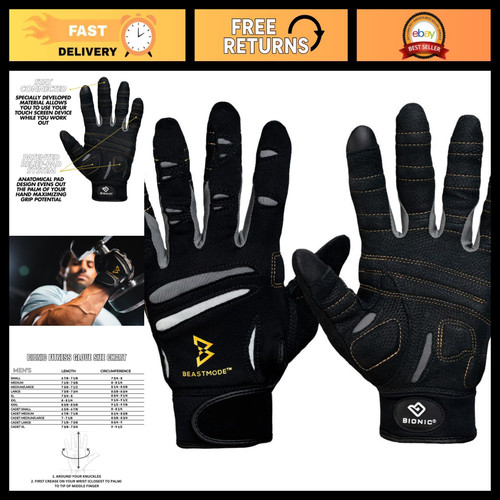 Men full finger gym workout - gym,