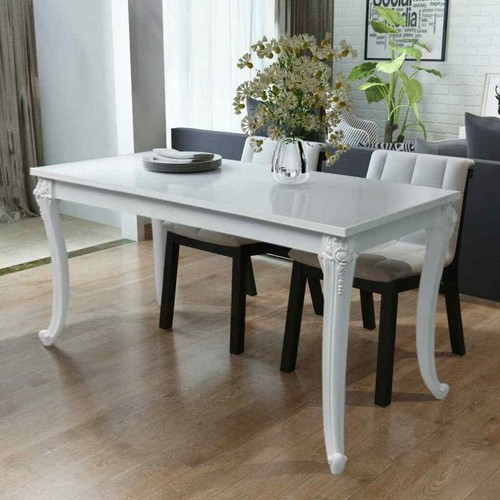 White high gloss - gloss, dining