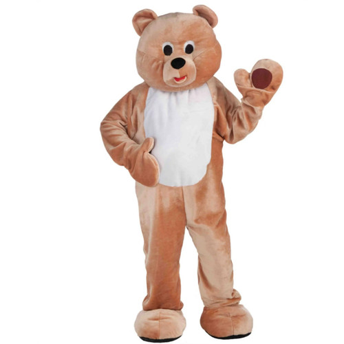 Brown teddy bear mascot adult - brown,