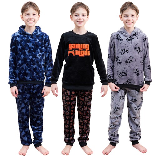Boys fleece pyjamas - fleece,