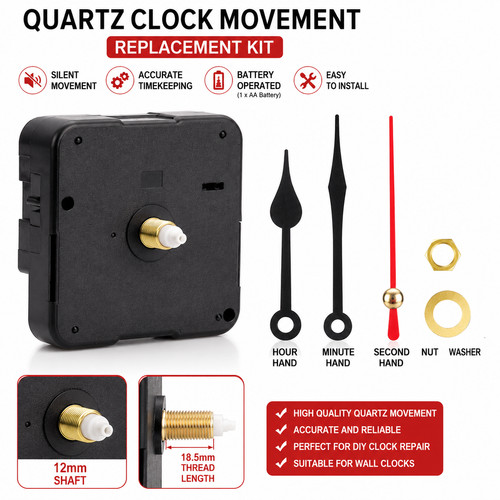 Quartz clock movement - quartz,