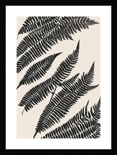Elegant fern fronds framed - elegant,