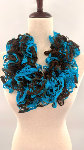 Handmade ruffle yarn scarf - ruffle,