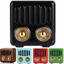 Retro Digital FM Radio Mini Bluetooth Speaker Old Fashioned Classic Style New