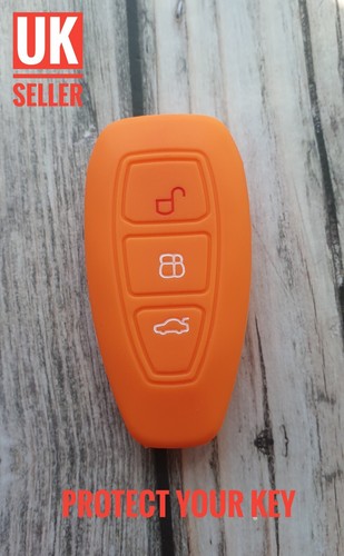 Orange silicone key cover fob - cover,