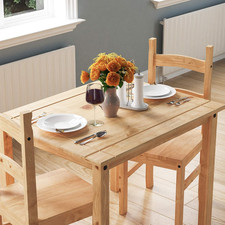 Rustic pine dining - table, set