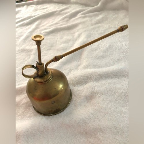 Vintage antique brass pump oil - vintage,