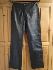 Kookai black leather trousers