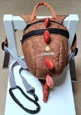 Little Life Dinosaur Backpack with Parent Reins and Chest Strap for Toddlers
