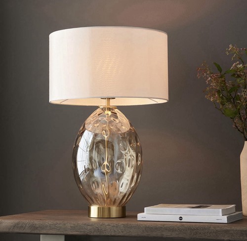 Large champagne table lamp - large,