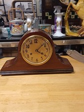 Old English  Mantel Clock. Battle Axe Works. Going well but needs no.1 numeral 