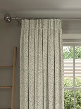 John Lewis Amara Pair Blackout/Thermal Lined Pencil Plt Curtains, Sage W167 D182