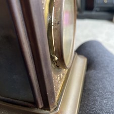 Antique Junghans Germany Brass Carriage Musical Alarm Clock needs cleaning 