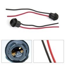 2x 12V T10 194 LED Car Wedge Bulbs Holder Adapter Socket Harness Plug Connector