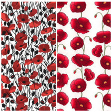 Poppy Patterned 100% Cotton