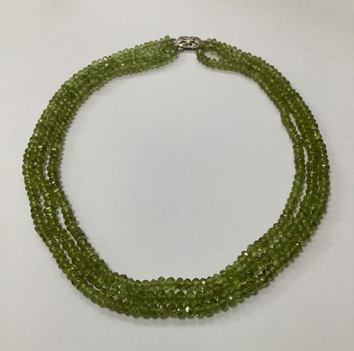 Antique faceted green peridot - antique,
