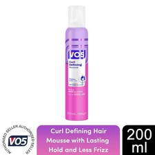 VO5 Curl Defining Hair Mousse with Lasting Hold and Less Frizz, 200ml
