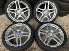 MERCEDES 18 Inch Alloys 5x112 AMG SILVER 225 40 18 A CLASS C CLA W204 A180 C180