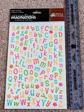 Creative Imaginations Alphabet Pamela Woods Flowers 3D Scrapbook Epoxy Stickers
