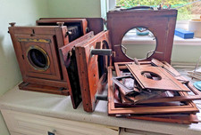 2 X ANTIQUE MAHOGANY WOODEN